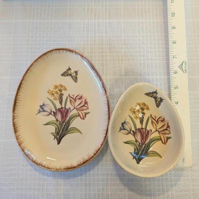 Easter (?) Dinnerware Lot - Egg Shaped, Tulips