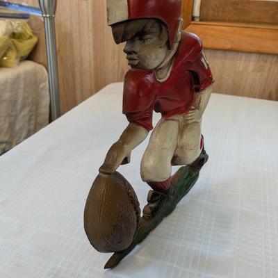 Vintage 1970's Sexton Football Player Wall Hanging