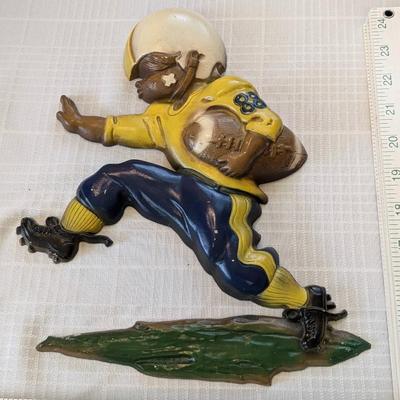 Vintage 1970's Sexton Running Football Player Wall Hanging