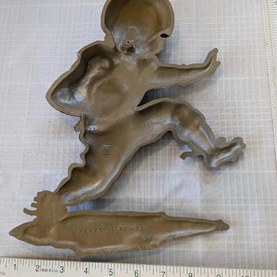Vintage 1970's Sexton Running Football Player Wall Hanging