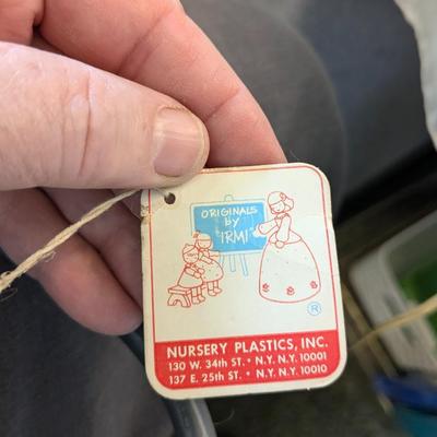 Vintage Irmi Nursery Lamp, Original Tag