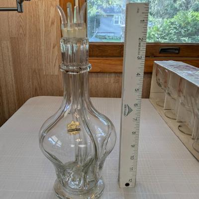Vintage FAIT MAIN France 4 CHAMBER GLASS, W/ Label