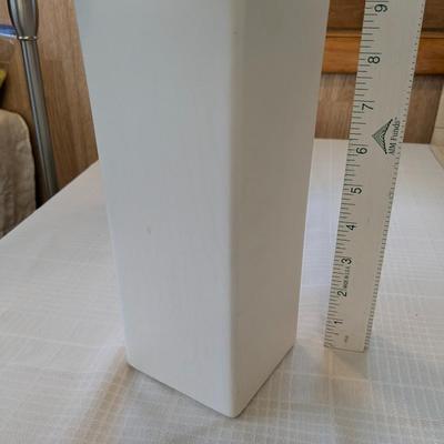1950s Floraline McCoy White Square Vase #446