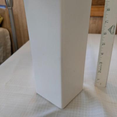 1950s Floraline McCoy White Square Vase #446
