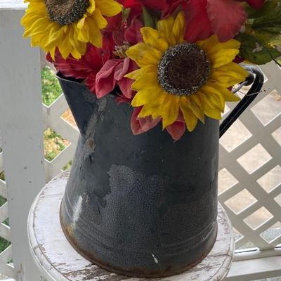 Vintage Coffee Pot and Stool
