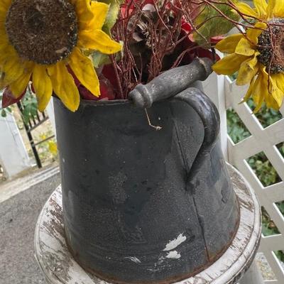 Vintage Coffee Pot and Stool