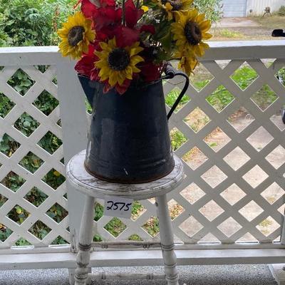 Vintage Coffee Pot and Stool