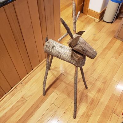 Rustic Handmade Reindeer, Xmas Tree Stand, Skirt & More (LLR-KD)