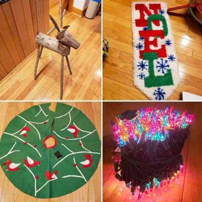 Rustic Handmade Reindeer, Xmas Tree Stand, Skirt & More (LLR-KD)