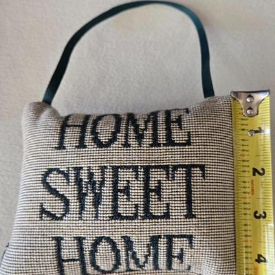 Wall Tile with Hook and Home Sweet Home Pillow