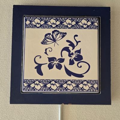 Wall Tile with Hook and Home Sweet Home Pillow
