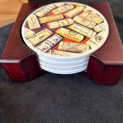 Lot 136. Wine Crate, Corks & Coasters