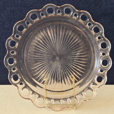 Pink Depression Glass Platter