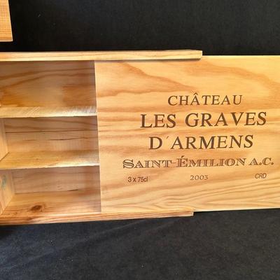 Lot 137. Wine Boxes & wood piece