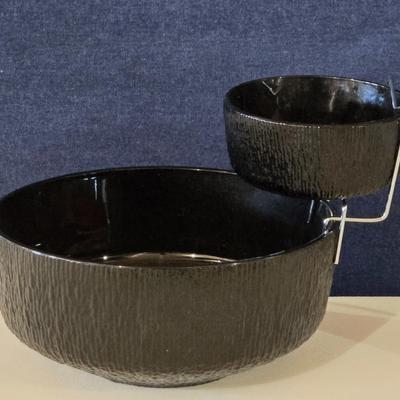 Tiara Glass Chip and Dip Bowl