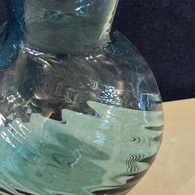 Blown Blue Glass Pitcher