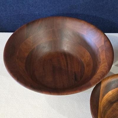 Burl Walnut Wood Salad Bowls and Utensils