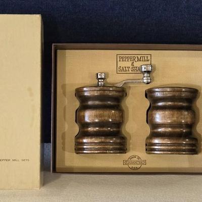 Vintage Thompson Pepper Mill and Salt Shaker