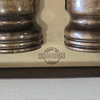 Vintage Thompson Pepper Mill and Salt Shaker