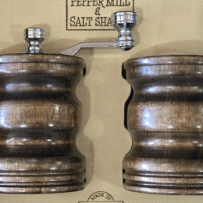 Vintage Thompson Pepper Mill and Salt Shaker