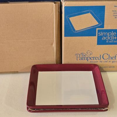 2 New in the Box Pampered Chef Platters