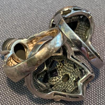 THREE Sterling Estate Rings