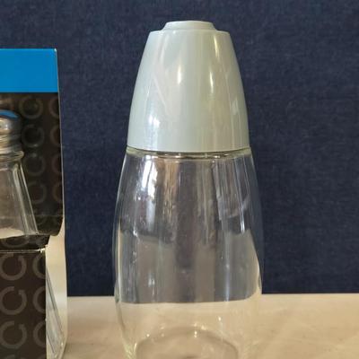 Nut Chopper, Sugar Dispenser, and Salt & Pepper Shakers