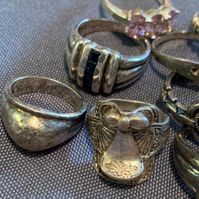 Large Lot Sterling Estate Rings