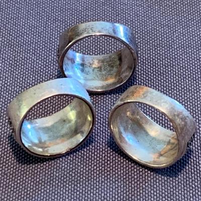THREE Matching Sterling Rings Size 5