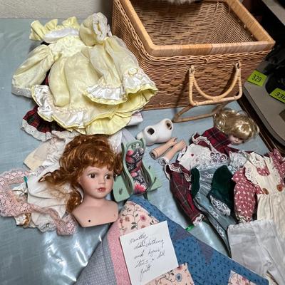 Lot 498 Doll Clothes & other