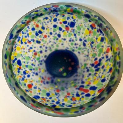 Lot 149. Speckled Glass Footed Bowl