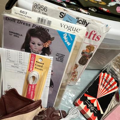 Lot 506 Doll & sewing supplies