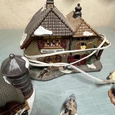 Lot 509 Lighted western village pieces