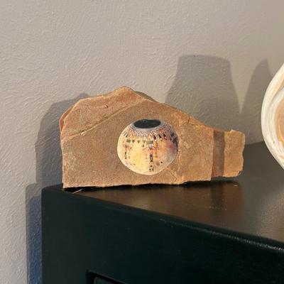 SIGNED PAINTED ROCK BY DIANE HUNGERFORD