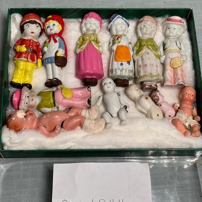 Lot 515 Doll house Bisque Dolls