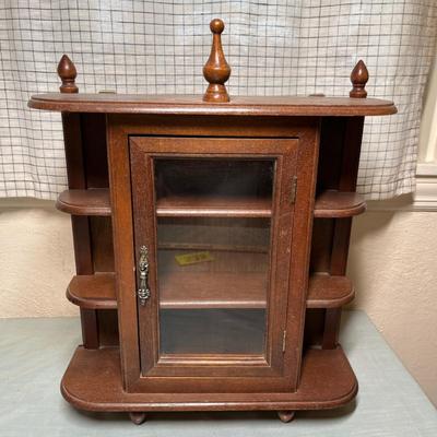 Lot 538 Wall curio hutch