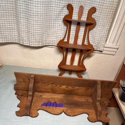 Lot 547 Antique wall shelves