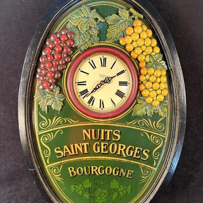 Lot 169. Wine Inspired Wall Clock