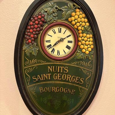 Lot 169. Wine Inspired Wall Clock