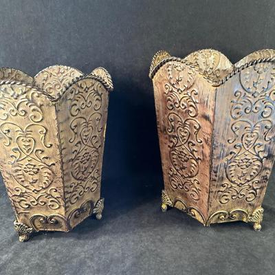 Lot 172. Metal Planters/Waste Bins