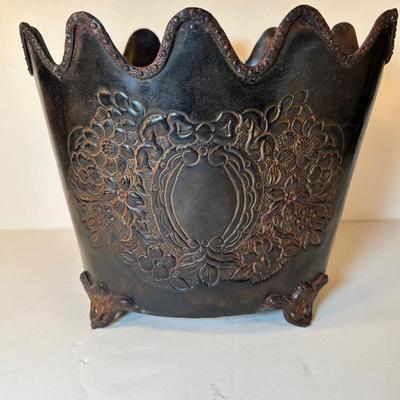 Lot 173. Metal Planters/Fancy Waste Bins
