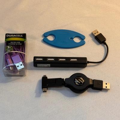 Several Wireless Chargers, Charger Chords, and Other Tech Accessories (K-DZ)