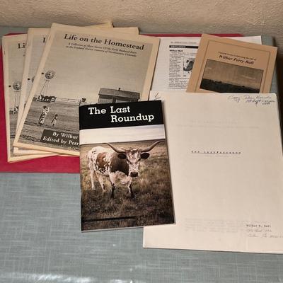 Lot 580 The Last Round Up by Wilber Ball with manuscript