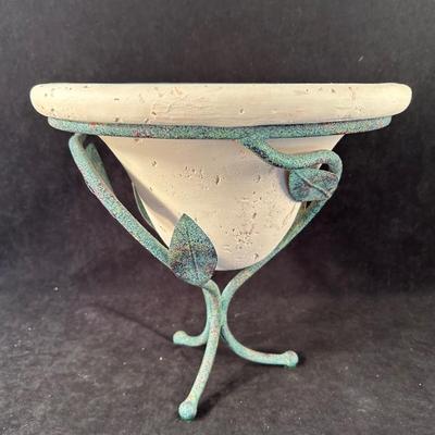 Lot 175. Clay Bowl with Antiqued Green Stand