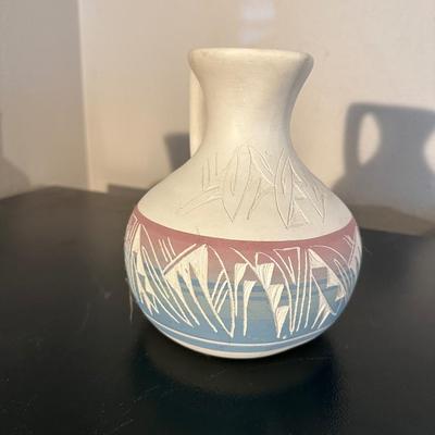 2 SIGNED NAVAJO CLAY POTS