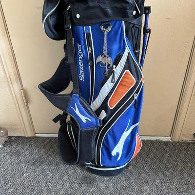 SLAZENGER GOLF CLUBS AND BAG