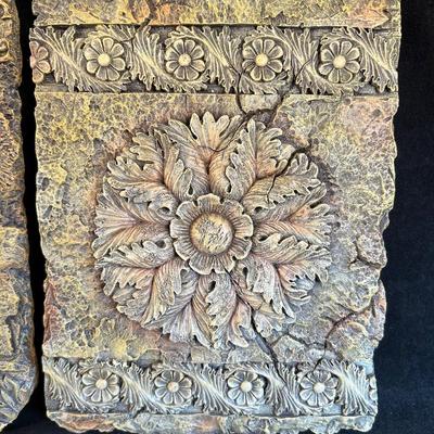 Lot 184. 5pc Cast Resin Wall Decor