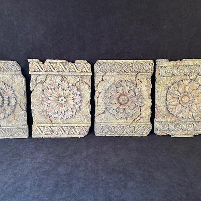 Lot 184. 5pc Cast Resin Wall Decor