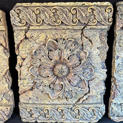 Lot 184. 5pc Cast Resin Wall Decor