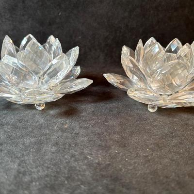 Lot 191. Pair of Crystal Candle Holders